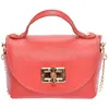 Anna Luchini - Sac bandoulière en cuir Delphine rouge - 13x19x9 cm OS