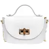 Anna Luchini - Sac bandoulière en cuir Amélia blanc - 13x19x9 cm OS