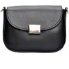 Anna Luchini - Sac bandoulière en cuir Giovanna noir - 12.5x18x7 cm OS