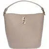 Luisa Vannini - Sac fourre-tout en cuir Daniela beige - 23x22.5x15 cm ...
