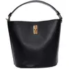 Luisa Vannini - Sac fourre-tout en cuir Aurora noir - 23x22.5x15 cm OS