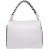 Luisa Vannini - Sac bandoulière en cuir Clara blanc - 26x30x10 cm OS
