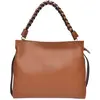 Luisa Vannini - Sac bandoulière en cuir Nina cognac - 26x30x10 cm OS