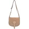 Luisa Vannini - Sac bandoulière en cuir Luna boue - 22x28x10 cm OS