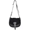 Luisa Vannini - Sac bandoulière en cuir Bianca noir - 22x28x10 cm OS