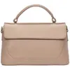 Luisa Vannini - Sac à main en cuir Naomi boue - 12.5x21x8.5 cm OS