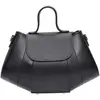 Luisa Vannini - Sac à main en cuir Mélissa noir - 17x26x7 cm OS