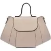 Luisa Vannini - Sac à main en cuir Pauline beige - 17x26x7 cm OS