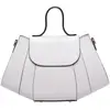 Luisa Vannini - Sac à main en cuir Noémie blanc - 17x26x7 cm OS
