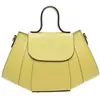 Luisa Vannini - Sac à main en cuir Cassandra jaune citron - 17x26x7 cm...