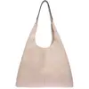 Luisa Vannini - Sac Hobo en cuir Emma beige - 33x43x10 cm OS