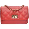 Luisa Vannini - Sac bandoulière en cuir Sarah rouge - 12x19.5x5 cm OS