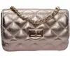 Luisa Vannini - Sac bandoulière en cuir Inès bronze - 12x19.5x5 cm OS