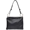 Luisa Vannini - Sac bandoulière en cuir Sabrina noir - 25.5x35cm OS