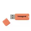 Integral Memory Cle USB 2.0 Integral Neon 8Go Orange