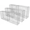 Monstershop lot de 6 paniers de gabions 100cm x 80cm x 30cm