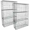 Monstershop Lot de 6 Paniers de Gabions Argentés en Acier Galvanisé pour Projets d’Aménagement Extérieur,100 x 50 x 30cm