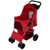 MonsterShop Poussette Rouge Pliable pour Chien Chat Animaux de Compagnie - Max 15KG