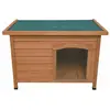 Monster Shop Niche pour Chien en Bois de Sapin avec Toit Plat en Asphalte - 58 x 86 x 63 cm