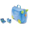 trunki Valise à roulettes enfant Terrance, bleu