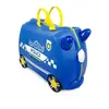 trunki Valise roulettes enfant voiture de police Percy bleu