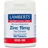 Lamberts - Zinc sous forme de citrate 180 tablettes de 15mg