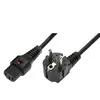 IEC LOCK IEC Power Cable locking 3x1.0 3m bk - Câbles d'alimentation IEC
