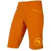 Short Endura Singletrack Lite sans coussinet orange (Short Fit) - XL