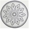Homescapes tapis d'extérieur rond gris et blanc henna, 180 cm RU1365