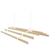 Monstershop Tendoir de plafond avec système de poulies couleur ivoire et 6 lattes en bois de 1,8 m Capacité de charge de 30 kg Kit de fixation gratuit Étendoir