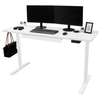 Monstershop Bureau Assis-Debout Électrique - Blanc - 160 cm - Réglable en Hauteur - Design Contemporain - 1 Place