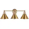Lampe Applique Murale Dorée Design 3 Ampoules Doré