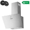 CIARRA Hotte Incliné 60cm 650m3/h A+++ 3 Vitesses 2pcs Filtre au charb...