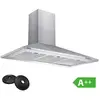 Hotte Murale 90cm CIARRA Classe A++ 370m3/h avec Filtres au charbon Re...