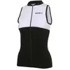 Maillot triathlon Zone3 Lava Long Distance sans manches blanc noir femme - M