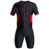 Combinaison de triathlon Zone3 Activate manche courte noir rouge - XL