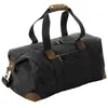 Quadra Heritage Leather Accented Waxed Canvas Holdall One Size noir
