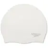 Bonnet de bain Speedo Plain Moulded Silicone blanc pur