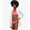 Superdry Code TIE Dye Bikini Top NH Chemise Business, Rose, 38 Femme