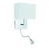 Searchlight Applique murale 6519 avec lampe de lecture LED, chrome
