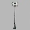 Searchlight Lampadaire 3 ampoules new orleans, en aluminium et verre, noir doré