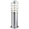 Louvre - Borne d'extérieur à 1 ampoule en acier inoxydable IP44, E27 - Searchlight