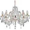 Zitmaxx Wonen Suspension 8 ampoules marie-thérèse, en laiton antique et cristal