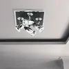 Comet - Spot de plafond à 4 ampoules, chrome, noir mat, GU10 - Searchlight