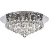 Merkloos / Sans marque Plafonnier 6 lumières métal et cristal chrome et claire g9 - D45cm
