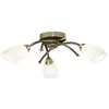 Searchlight Beau plafonnier OPERA 3 lampes laiton vieilli