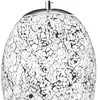 SEARCHLIGHT Suspension 1 ampoule crackle, en chrome et verre blanc