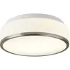 Searchlight Plafonnier Flush IP44, Ø 28 cm, argenté satiné