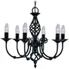 Searchlight Lustre de style ZANZIBAR à 6 lampes noir