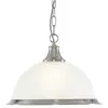 Searchlight Suspension American Diner argentée satinée 1 lampe